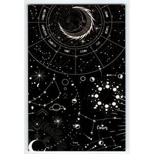 4x6 Glossy Zodiac Constellations Moon Phase Astrology Art Print Photo